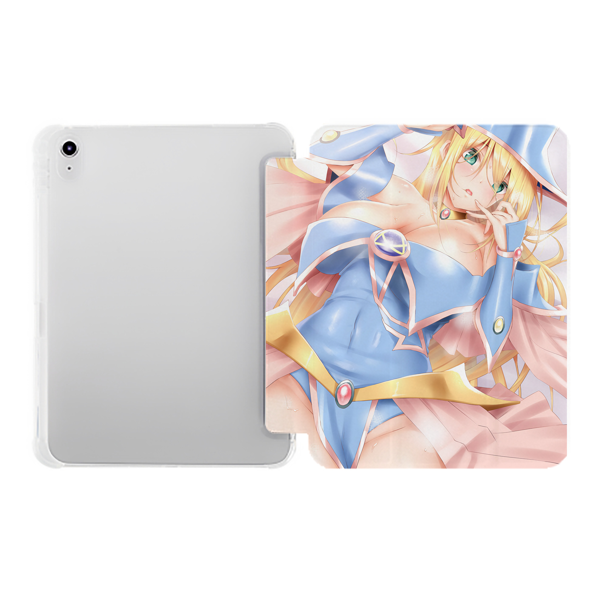 （画像用） 遊☆戯☆王 Yu-Gi-Oh! IPad ケース ペン収納付き 三つ折りスタンド PUレザー×シリコン 対応機種9.5/10.5/10.9インチ